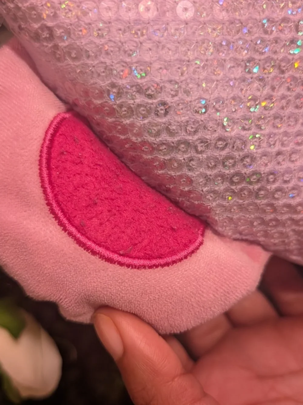 Justice Lavender Sequin Bear Plush Backpack